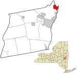 Albany County New York incorporated and unincorporated areas Cohoes highlighted